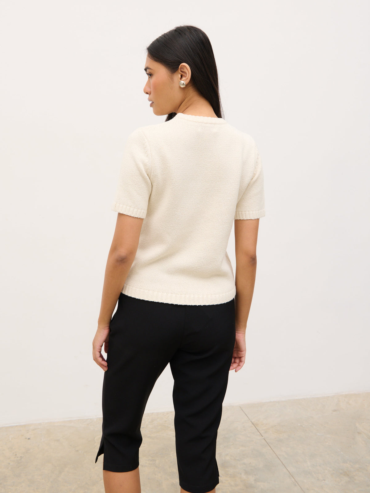 Molly Rustic Chunky Knit Top - Cream
