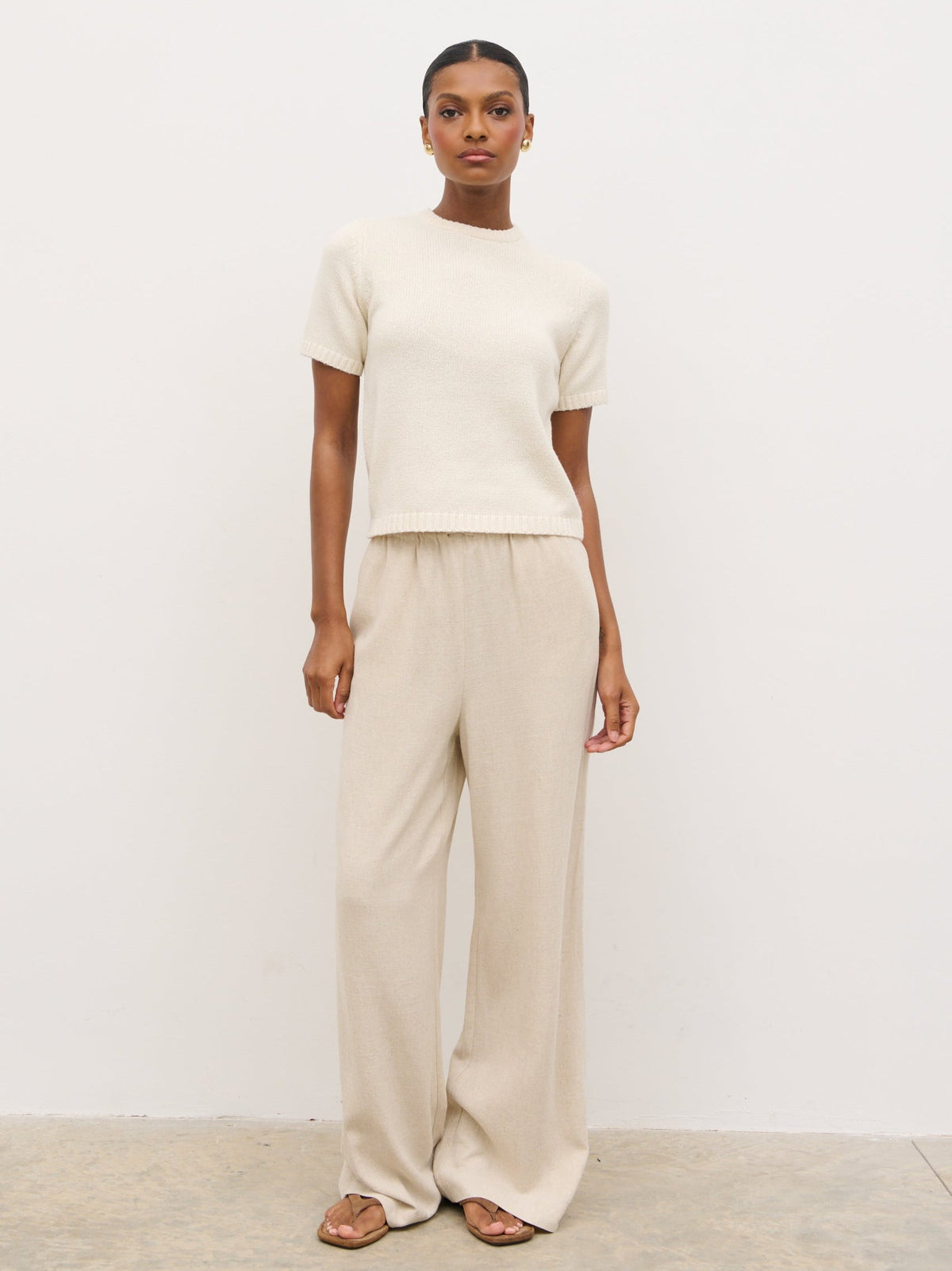 Molly Rustic Chunky Knit Top - Cream