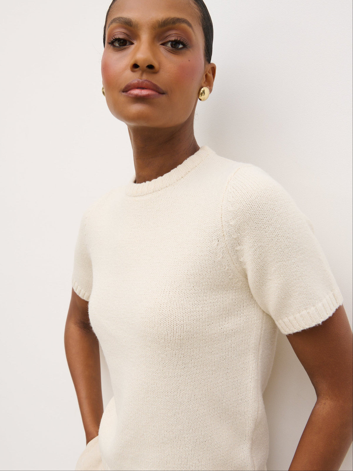 Molly Rustic Chunky Knit Top - Cream