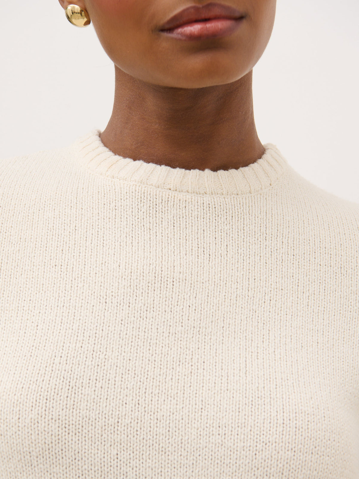 Molly Rustic Chunky Knit Top - Cream
