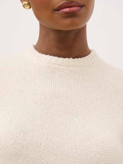 Molly Rustic Chunky Knit Top - Cream