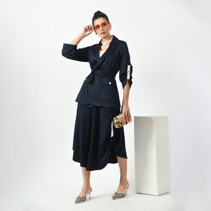 Navy Blue Jacket With Pocket