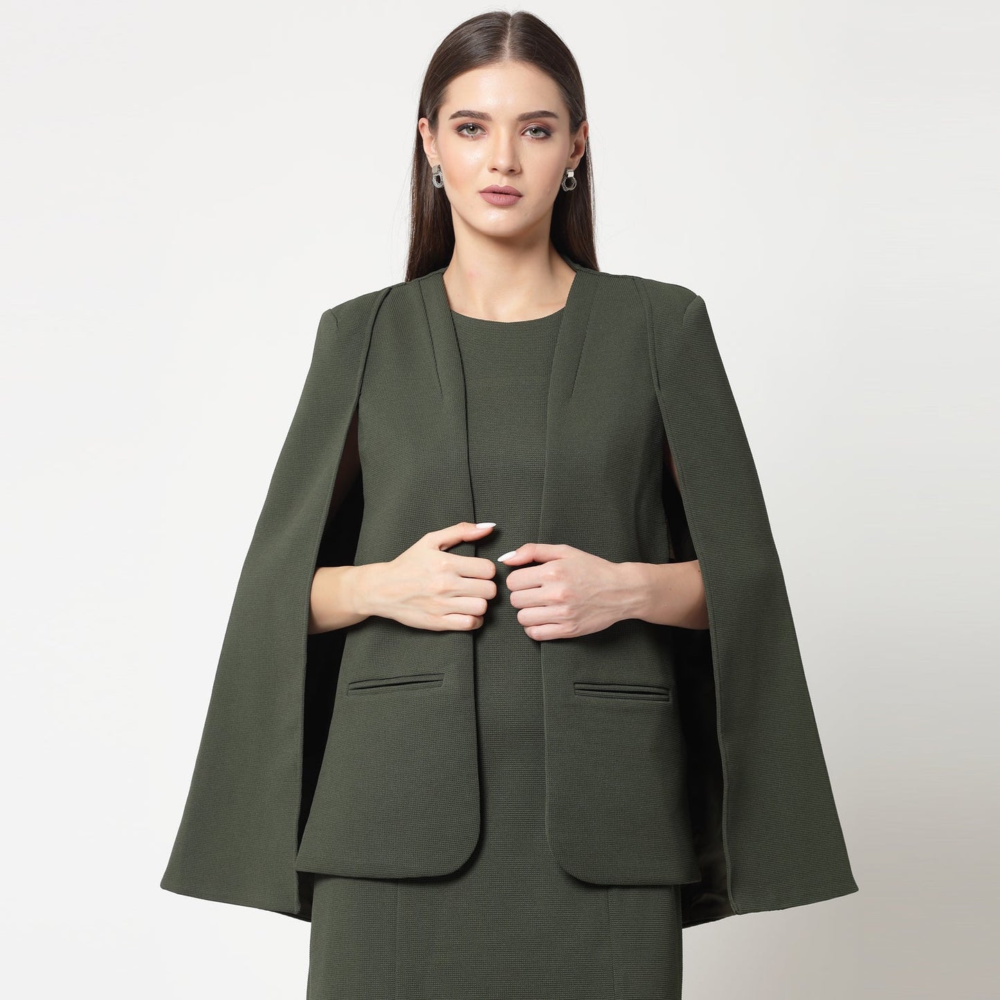 Olive Cape Jacket