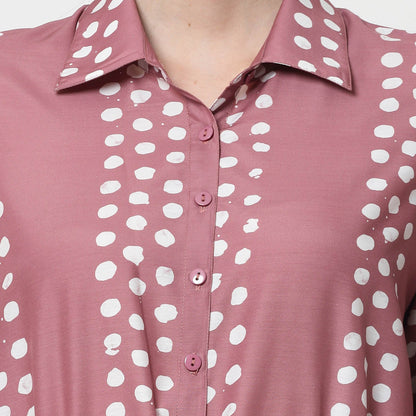 Pink Tunic With Draw Strings