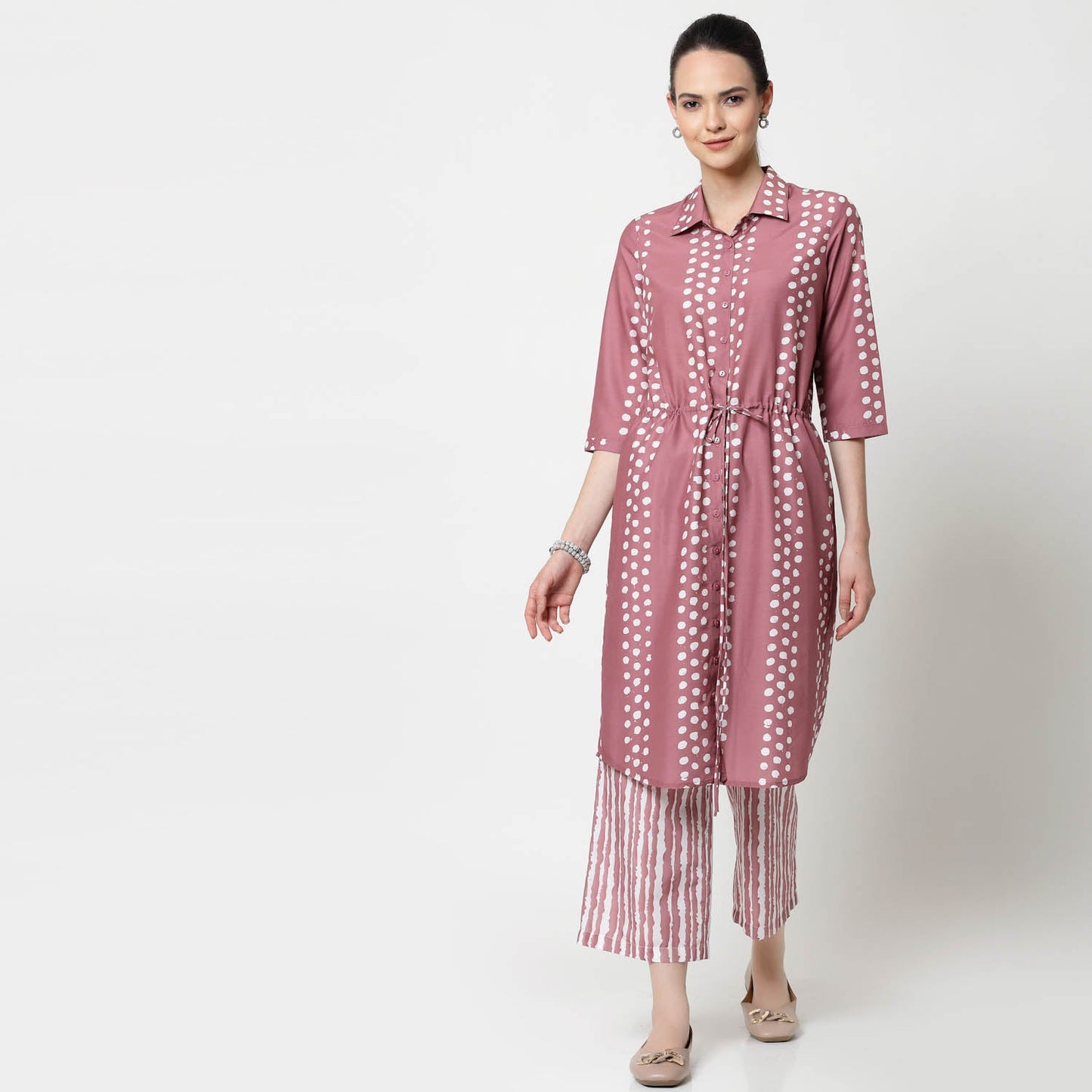 Pink Tunic With Draw Strings