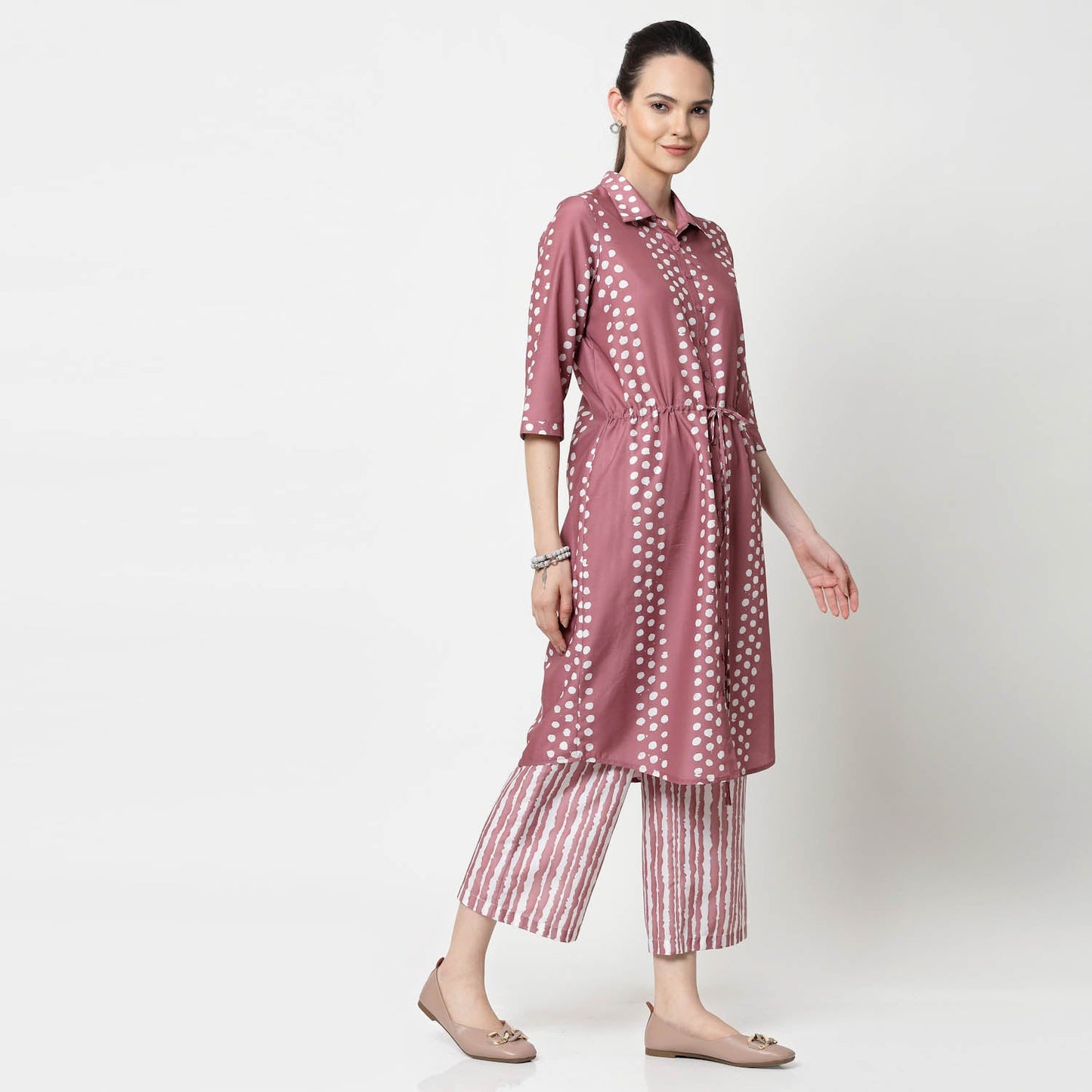 Pink Tunic With Draw Strings