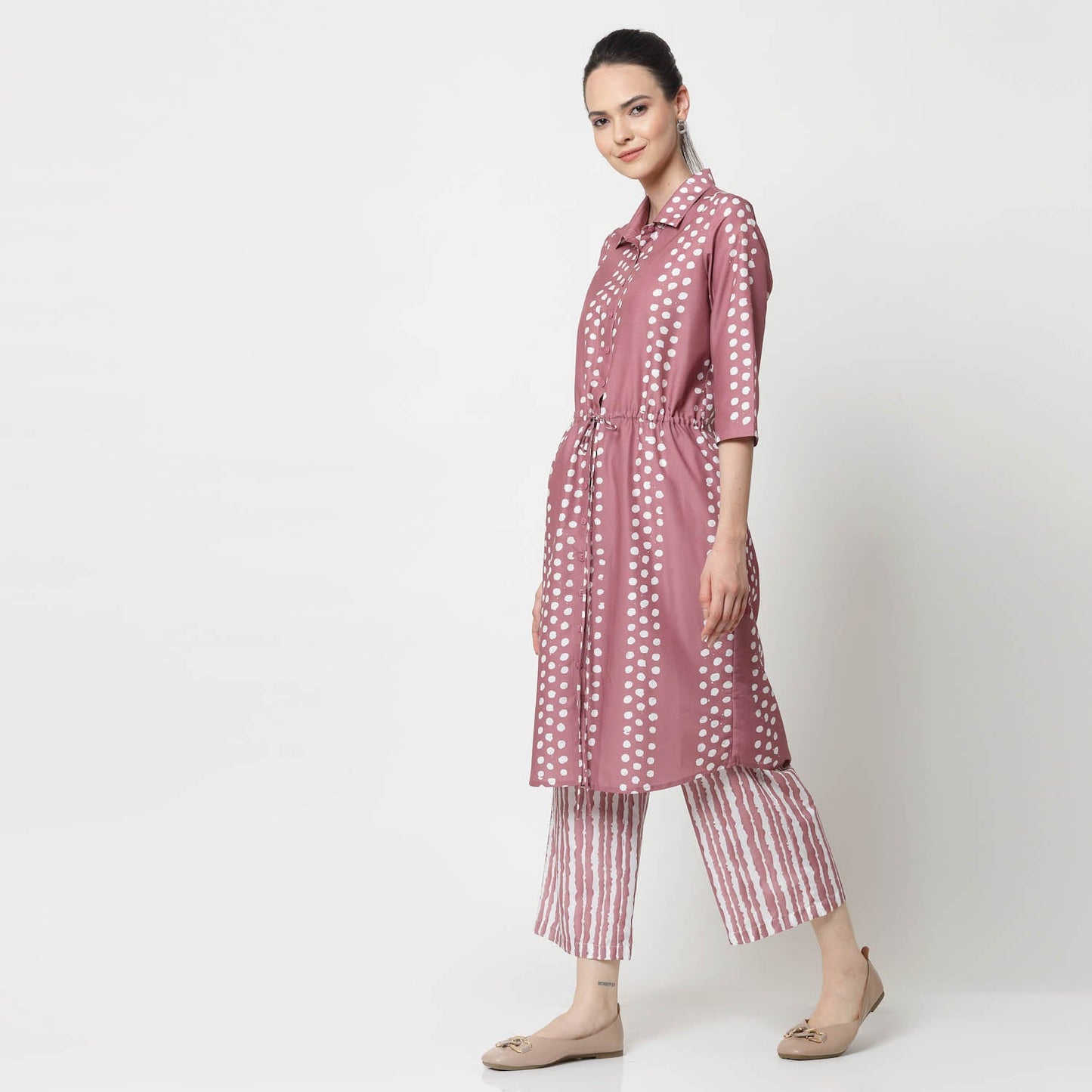 Pink Tunic With Draw Strings