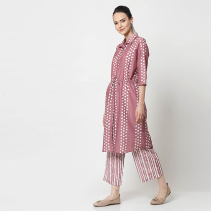 Pink Tunic With Draw Strings