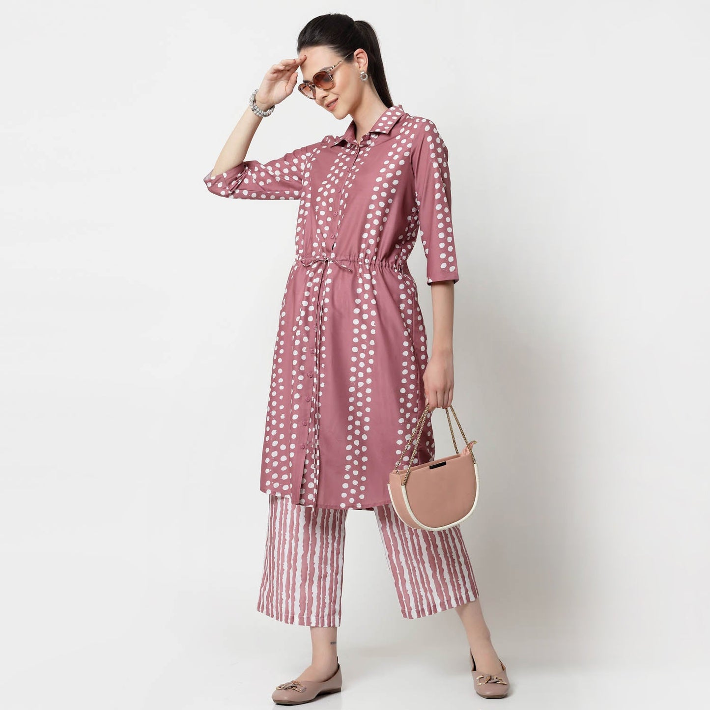 Pink Tunic With Draw Strings