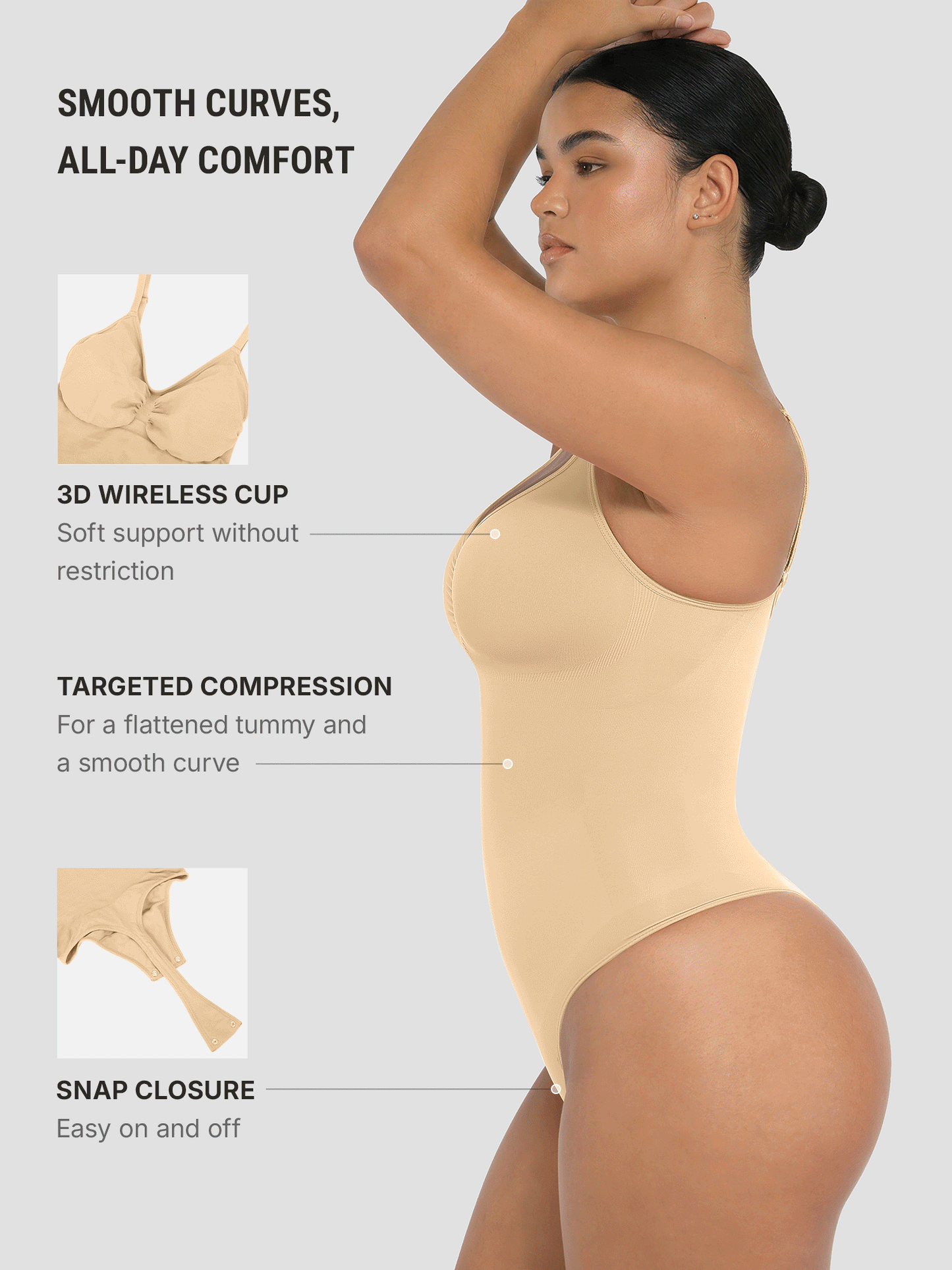 Shapewear Tummy Control Seamless Bodysuit