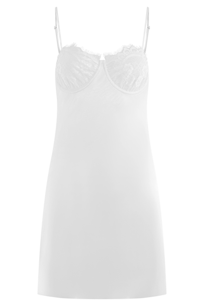 Scarlett Satin Slip Mini Dress - Ivory