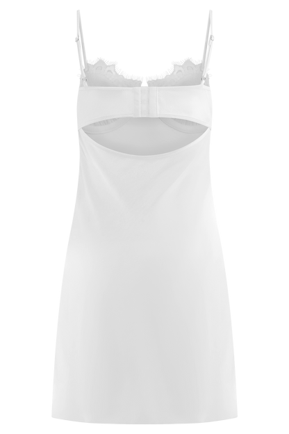 Scarlett Satin Slip Mini Dress - Ivory