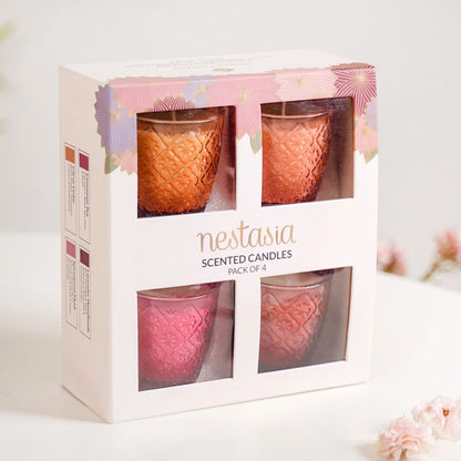 Scented Citrus Woods Fragrant Candle Set Of 4