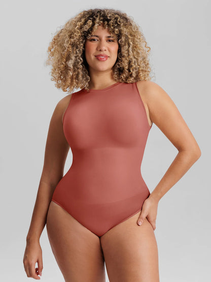 Seamless Butt Lifting Shapewear Bodysuit – Tummy Control, Ultra-Stretch & Buttery Soft Sculpting Crew Neck Bodysuit