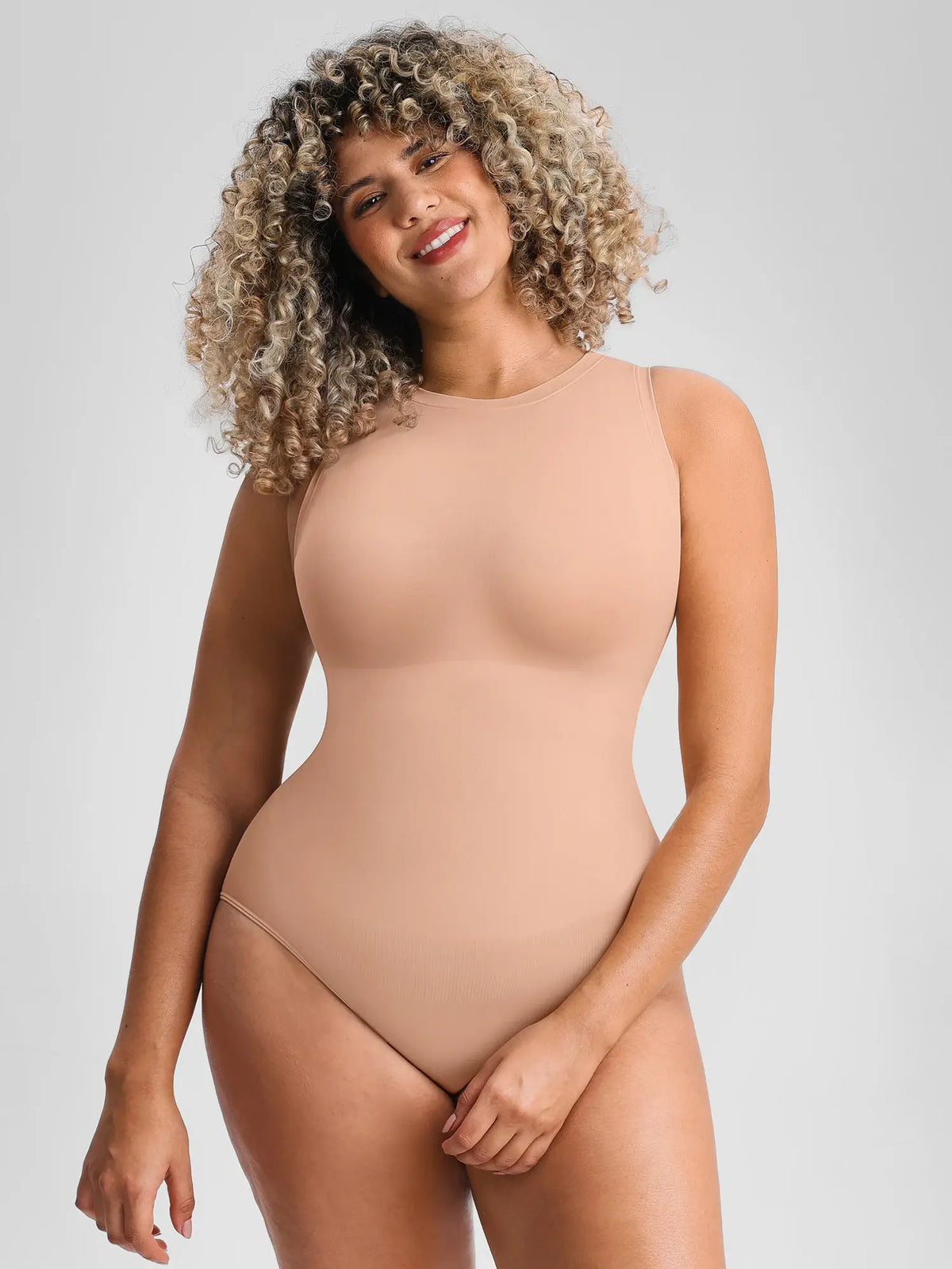 Seamless Butt Lifting Shapewear Bodysuit – Tummy Control, Ultra-Stretch & Buttery Soft Sculpting Crew Neck Bodysuit
