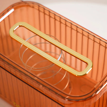 Tissue Paper Holder With Organizer Amber