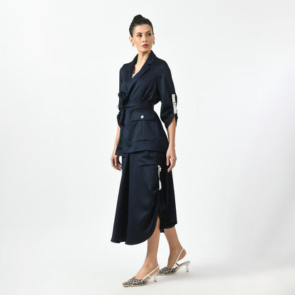 Navy Blue Jacket With Pocket