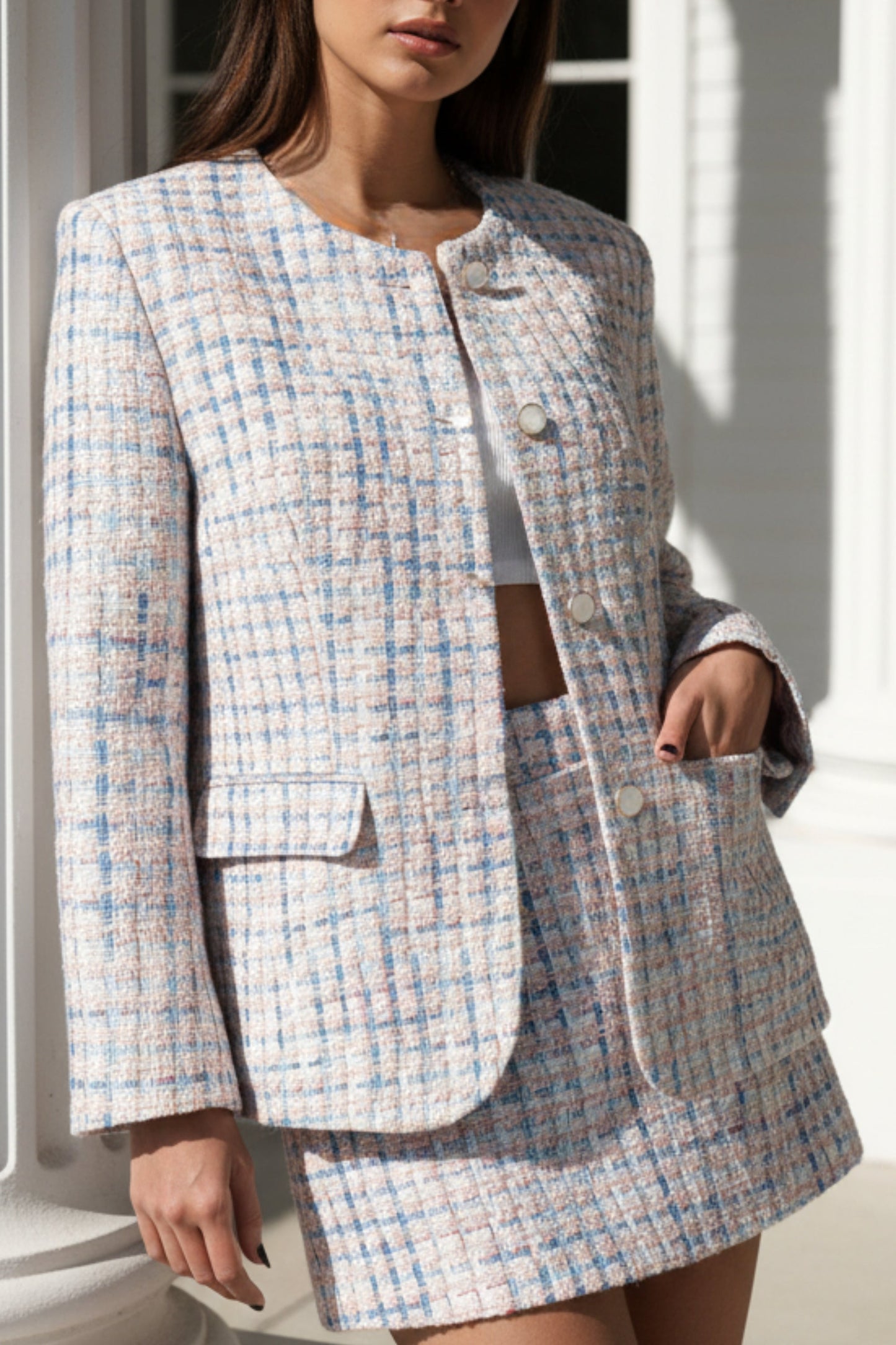 Frosted Grace Belted Skirt Co-Ord