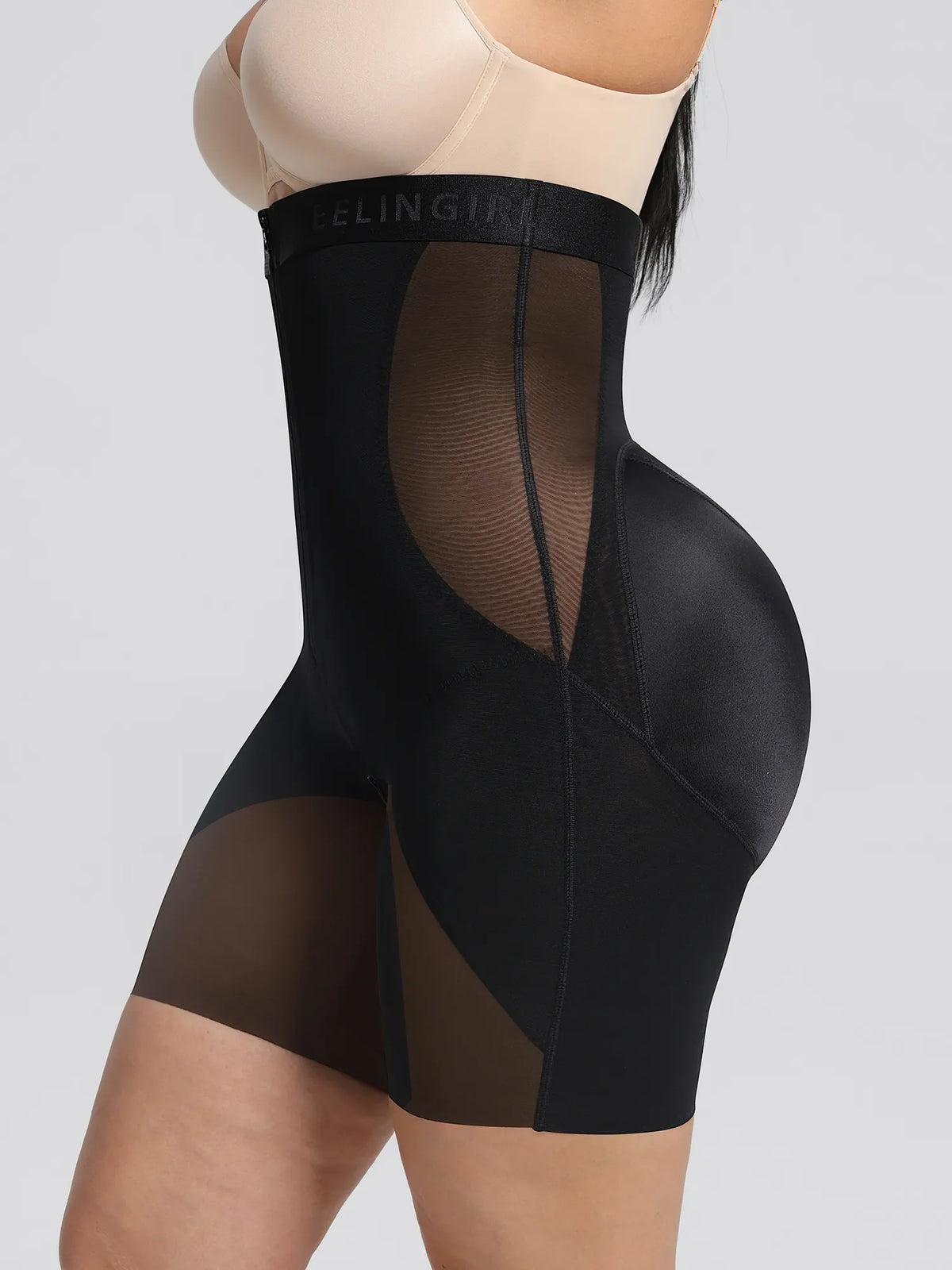 Feelingirl Inverted "Y" Compression Tummy Control Butt Lift Shaper Shorts