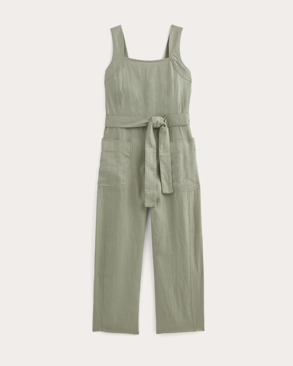 The Utility Coverall in Linen | Seagrass