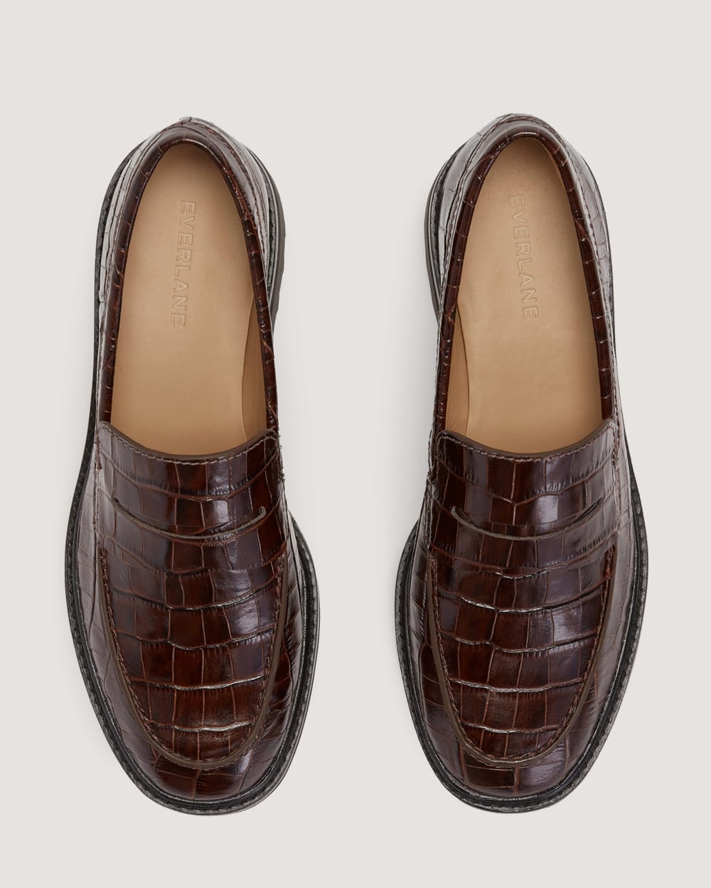 The Lug Loafer | Brown Crocodile