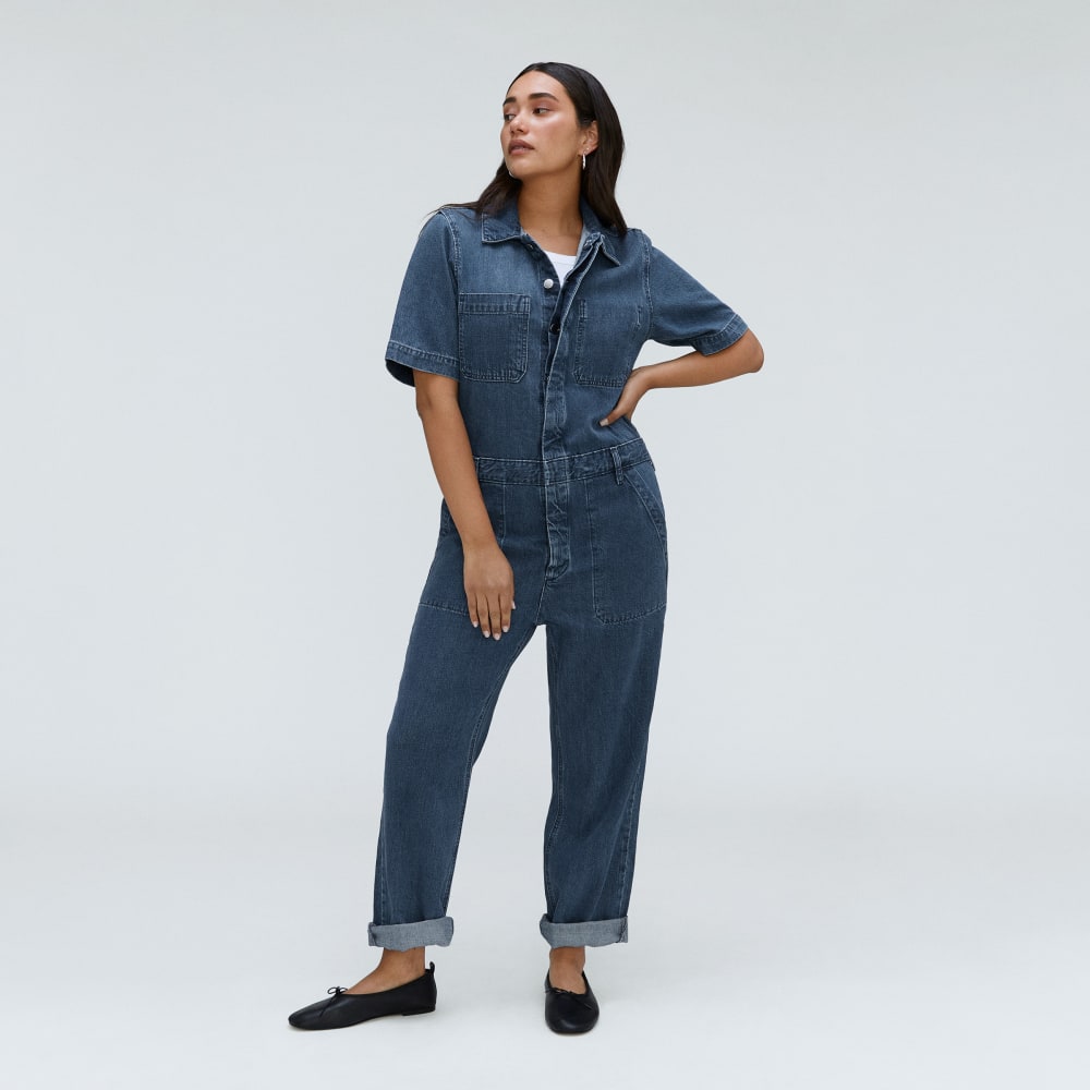 The Supersoft Jean Coverall | Work Blue