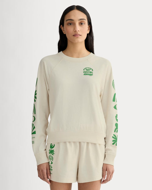 The Off-Duty Long-Sleeve Tee | Natural / Green