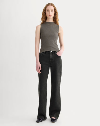 The Luxe Rib Funnel-Neck Tank | Heathered Fatigue