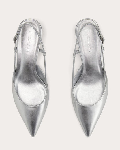 The Studio Slingback Heel | Silver