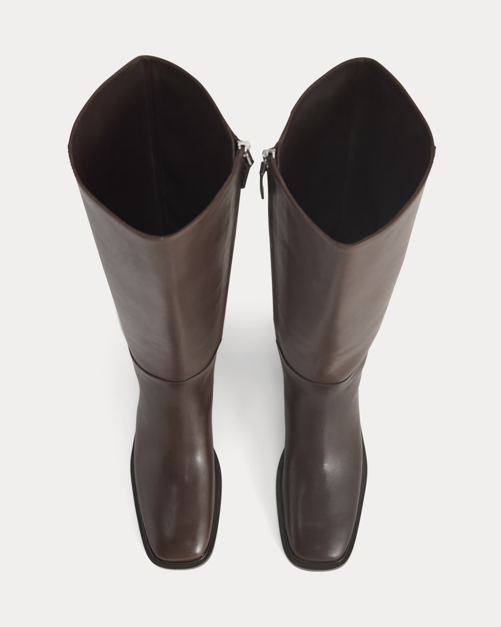 Leather Knee-High City Boot | Deep Brown
