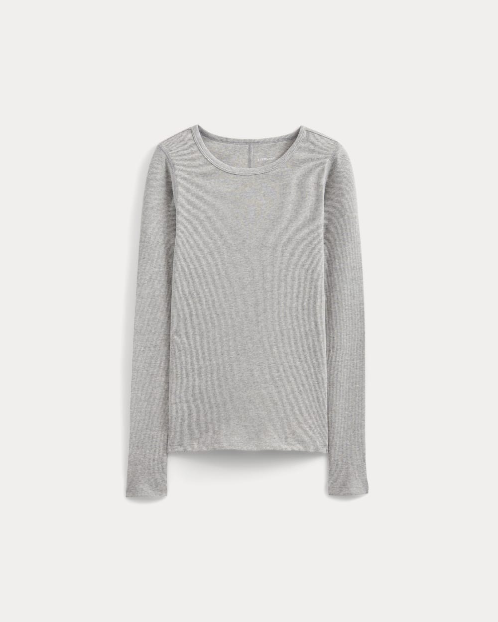 The Luxe Rib Long-Sleeve Crew | Classic Heather Grey