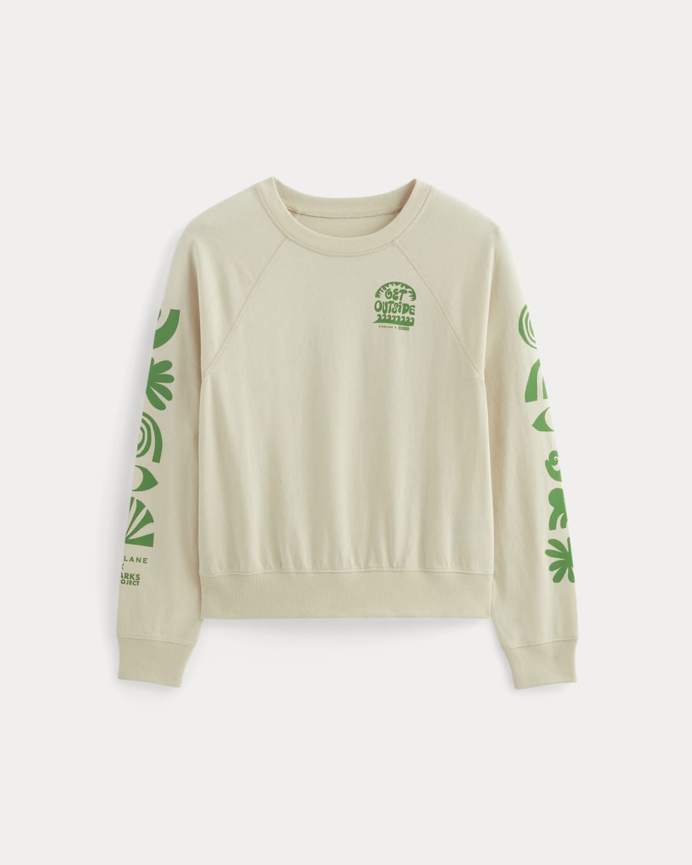 The Off-Duty Long-Sleeve Tee | Natural / Green