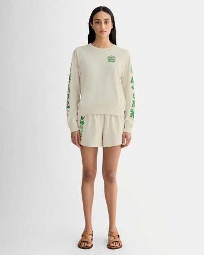 The Off-Duty Long-Sleeve Tee | Natural / Green