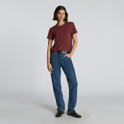 The Box-Cut Tee in Essential Cotton | Brandy | No Pocket