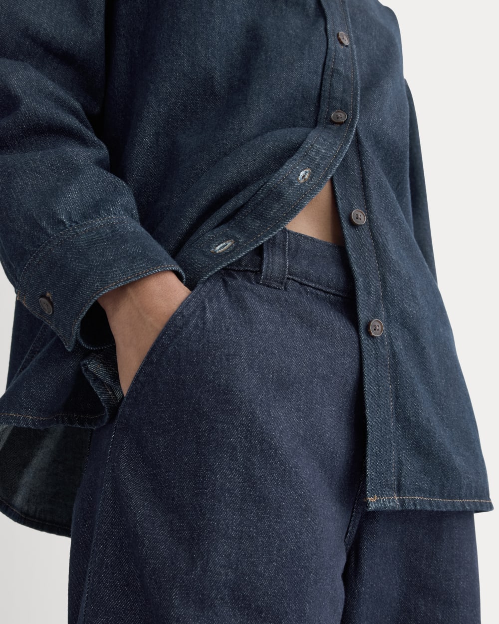 The Oversized Denim Shirt | Tungsten Rinse
