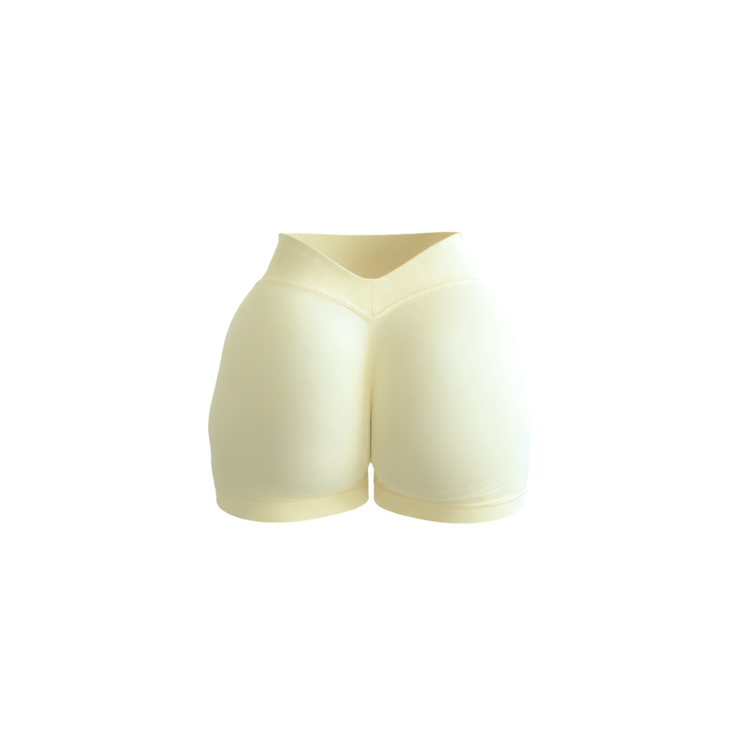 Blossom V Back Shorts - Buttercup Yellow | Tangel Top