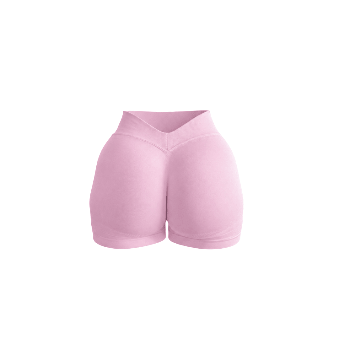 Blossom V Back Shorts - Cherry Blossom Pink | Tangel Top