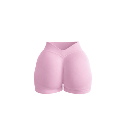 Blossom V Back Shorts - Cherry Blossom Pink | Tangel Top