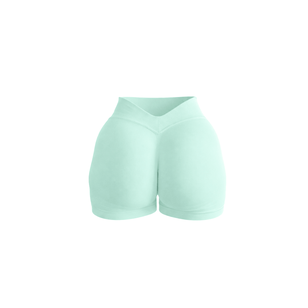 Blossom V Back Shorts - Mint Hydrangea | Tangel Top