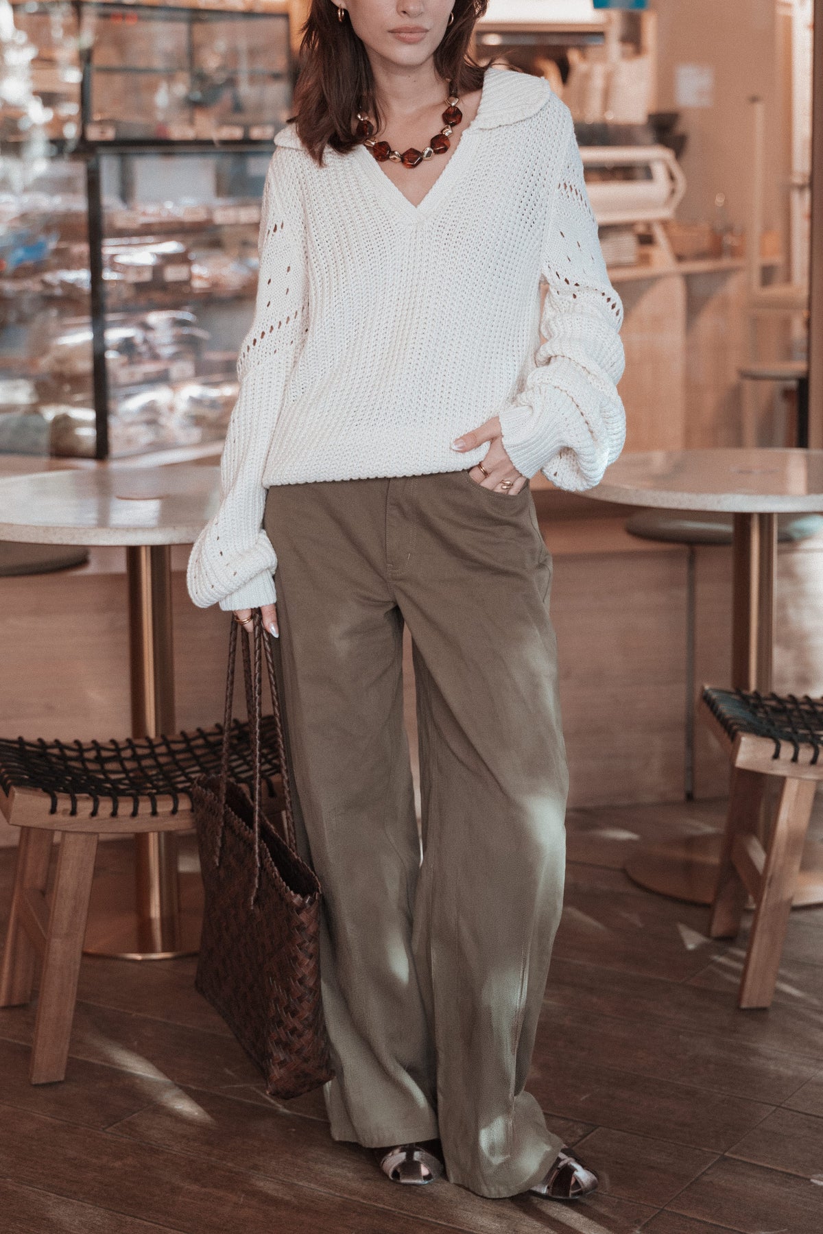Brynn Straight Leg Pants - Khaki