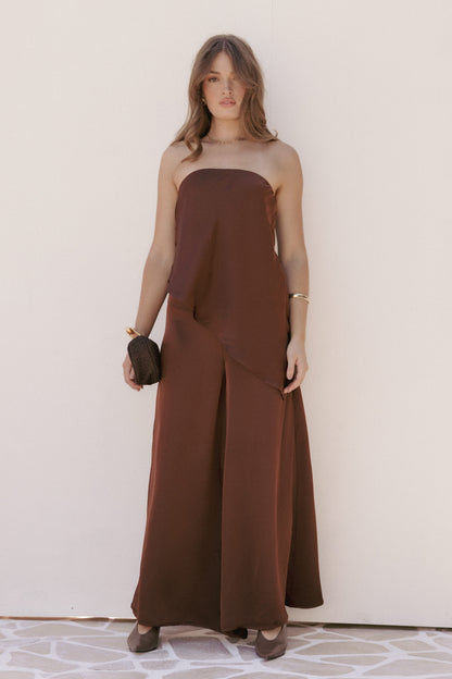 Charmer Wide Leg Pant - Dark Brown