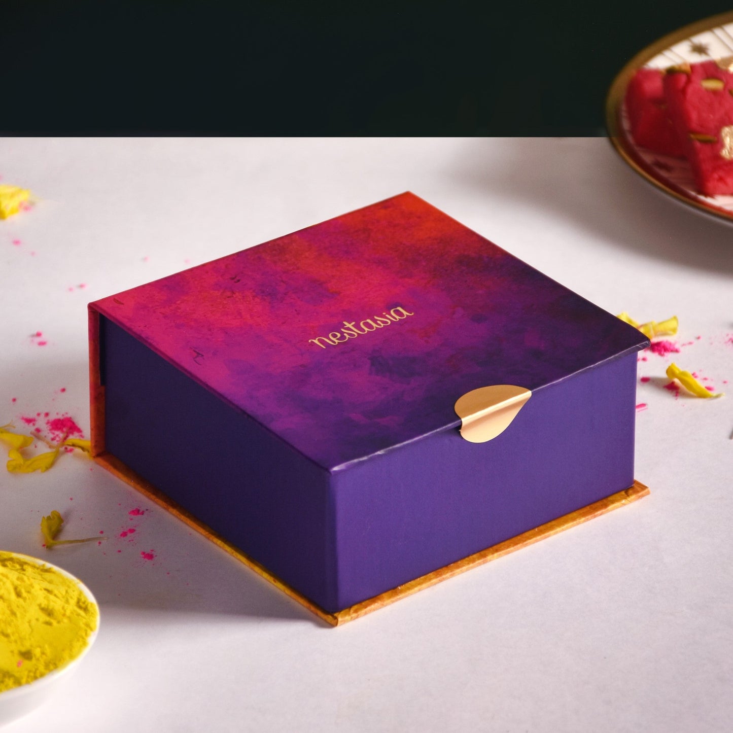Silver Holi Mini Pichkari And Bucket Set Of 2 With Gift Box