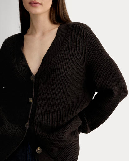 The Long Cocoon Cardigan | Black
