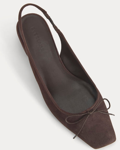The Ballet Slingback Heel | Dark Chocolate