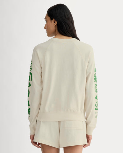 The Off-Duty Long-Sleeve Tee | Natural / Green