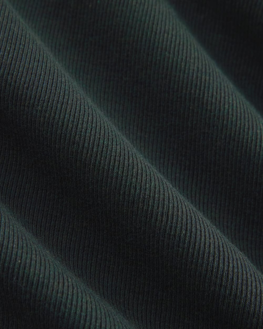 The Luxe Rib Long-Sleeve Crew | Heathered Dark Sea