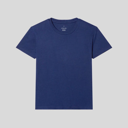 The Box-Cut Tee in Essential Cotton | Ocean Cavern | No Pocket