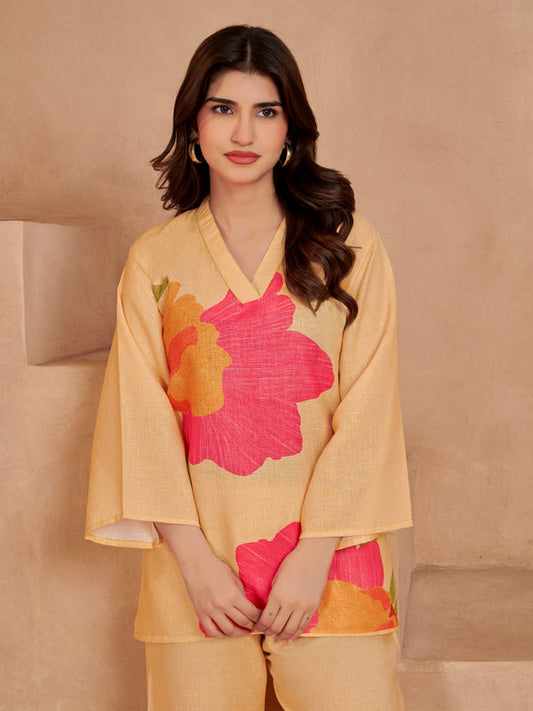 Mustard Italian Linen Co-ord Set
