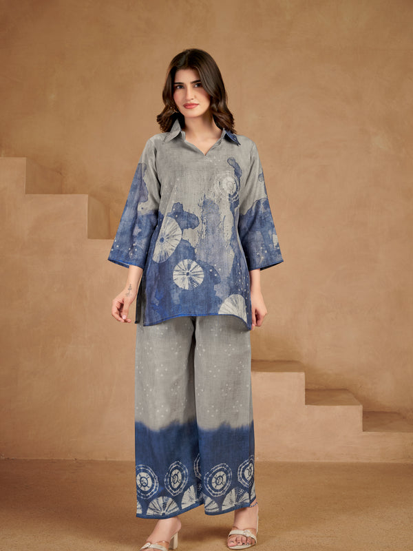 Grey Italian Linen Co-ord Set