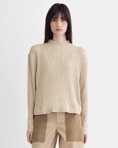 The Cozy Rib Funnel-Neck | Cornstalk / Bone Twist